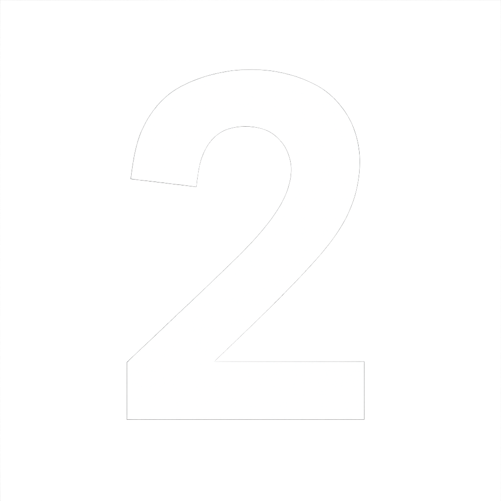 Number 2 in a circle