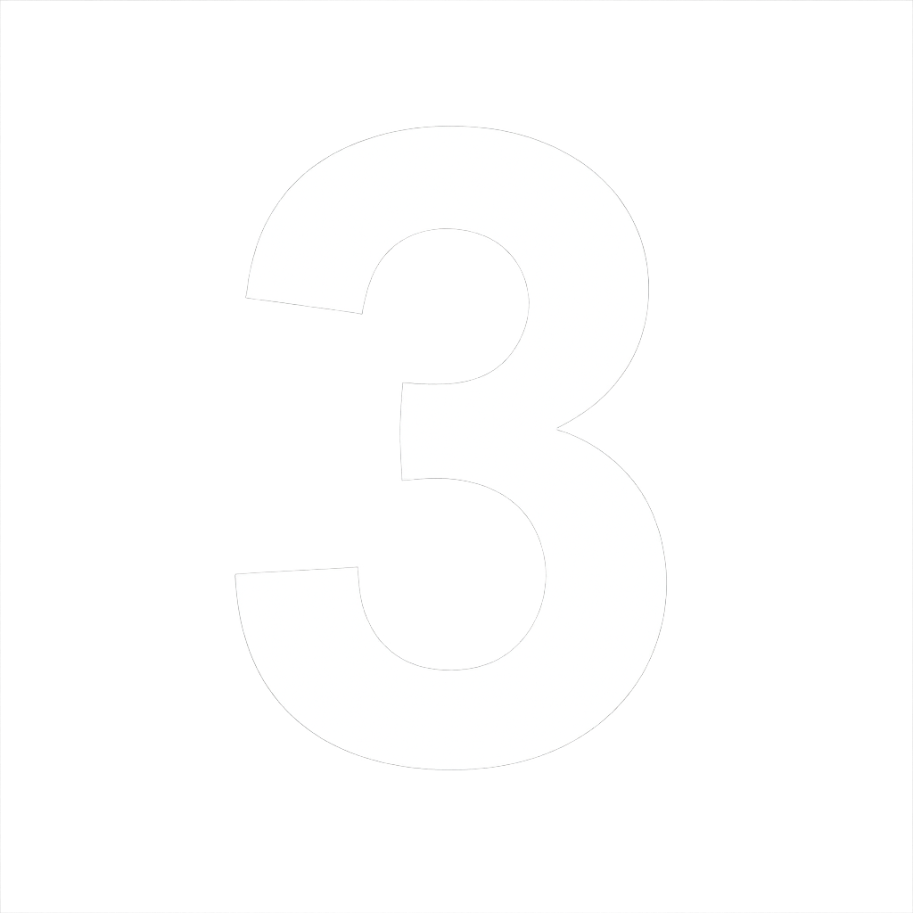 Number 3 in a circle