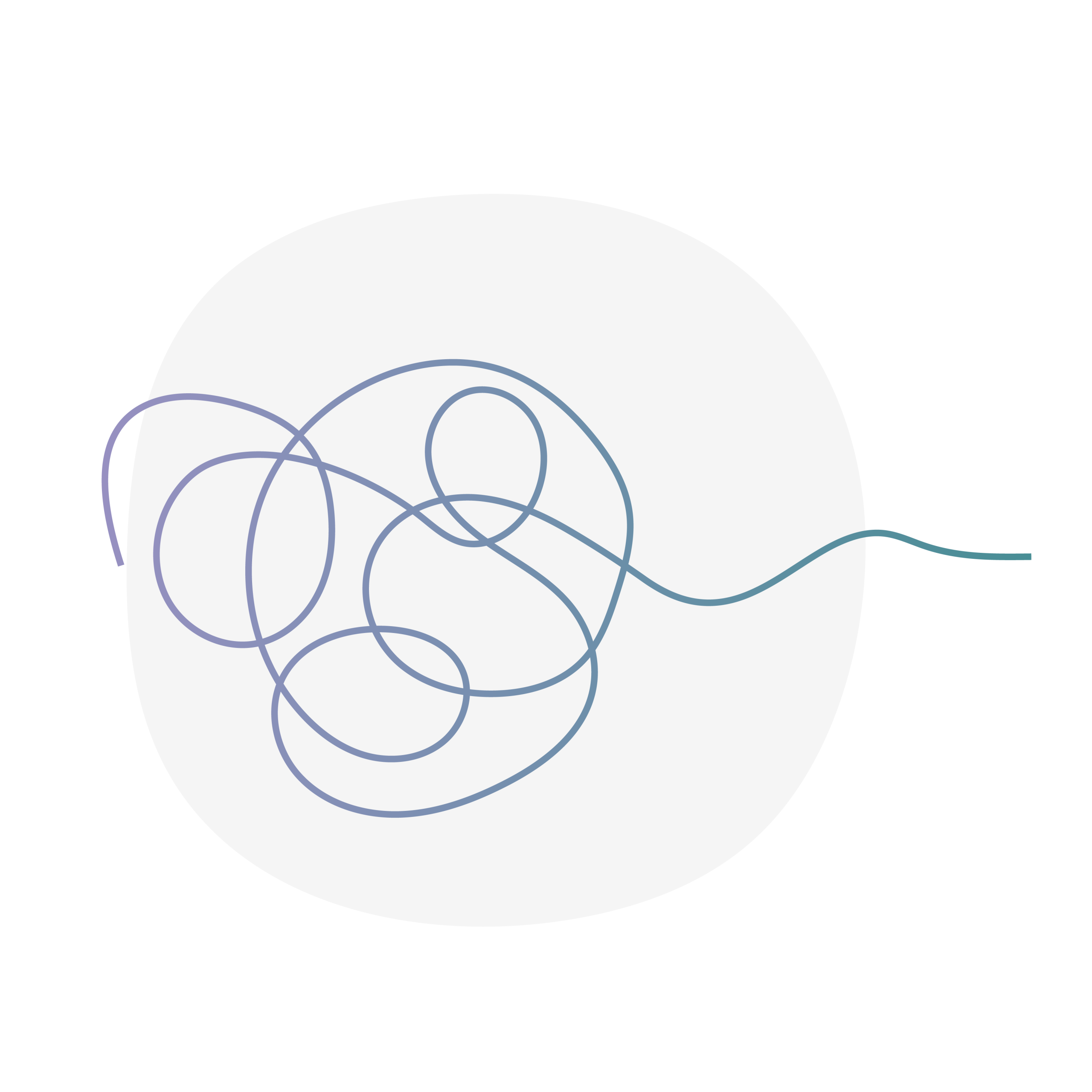 Squiggly line in a grey circle